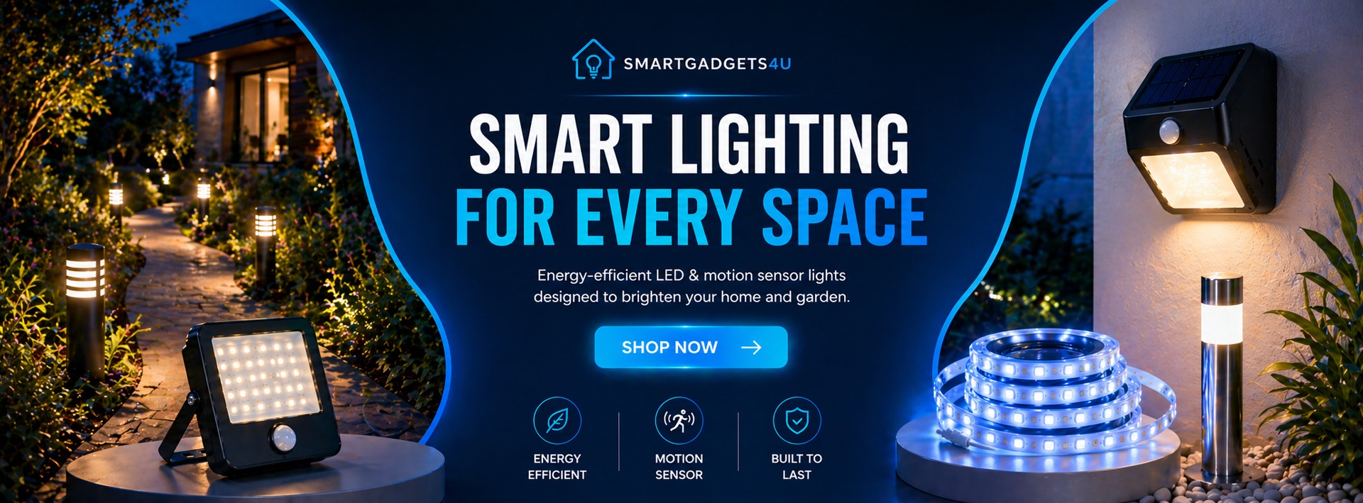 smart lighting for every space – energy-efficient LED and motion sensor lights for home and garden | SmartGadgets4U